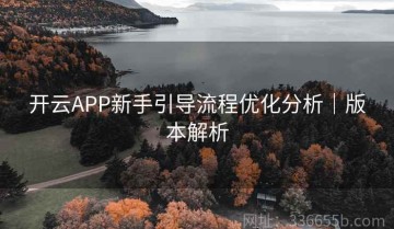 开云APP新手引导流程优化分析｜版本解析