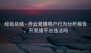 经验总结 - 开云竞猜用户行为分析报告，开竞猜平台违法吗