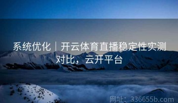 系统优化｜开云体育直播稳定性实测对比，云开平台