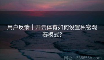用户反馈｜开云体育如何设置私密观赛模式？