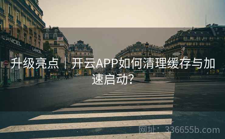 升级亮点｜开云APP如何清理缓存与加速启动？
