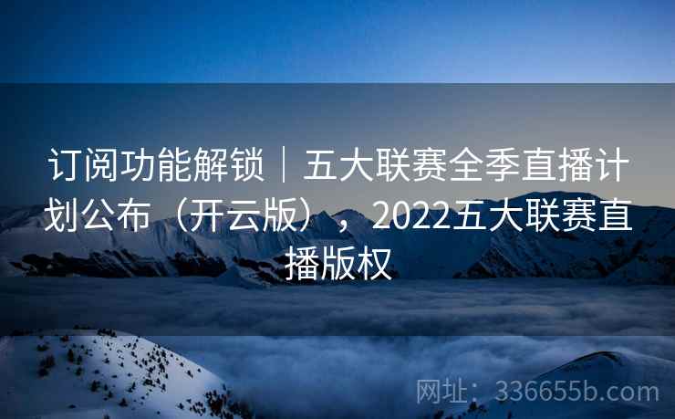 订阅功能解锁｜五大联赛全季直播计划公布（开云版），2022五大联赛直播版权
